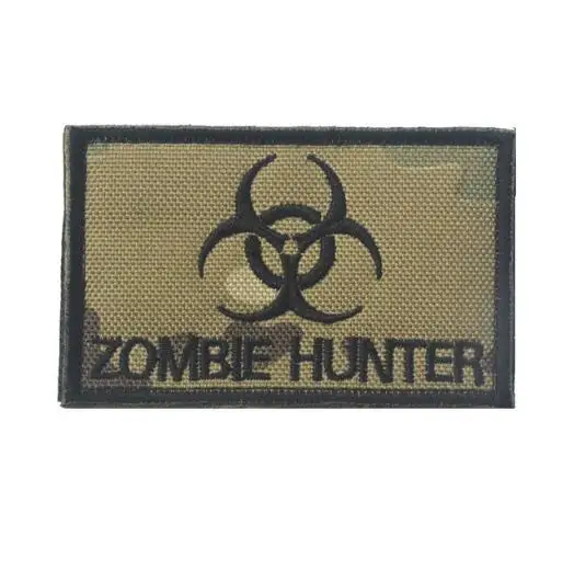 Нагрудный браслет с вышивкой охотника на зомби, нарукавная повязка, США, армейский ВМС, значок с печатью для тактического боевого духа, нашивка на плечо, одежда - Цвет: 11