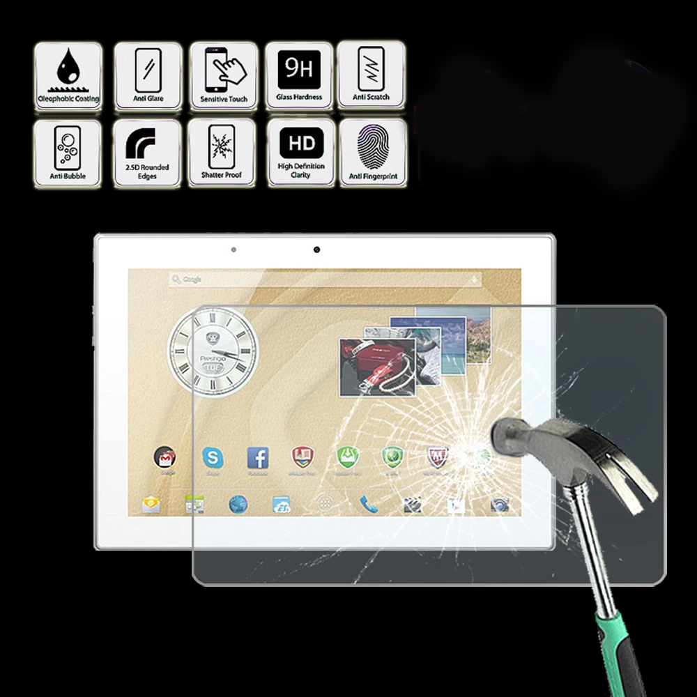 

For Prestigio MultiPad 4 DIAMOND 10.1 - Tablet Tempered Glass Screen Protector Cover Screen Film Protector Guard Cover