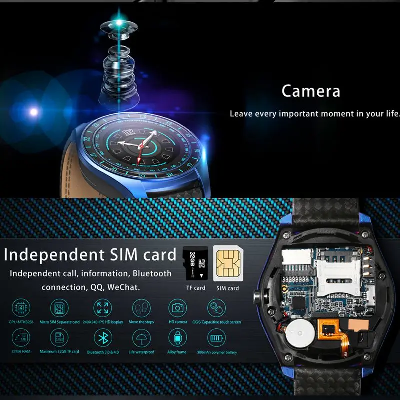 V10 Смарт часы для мужчин с камерой Bluetooth Smartwatch Шагомер монитор сердечного ритма sim