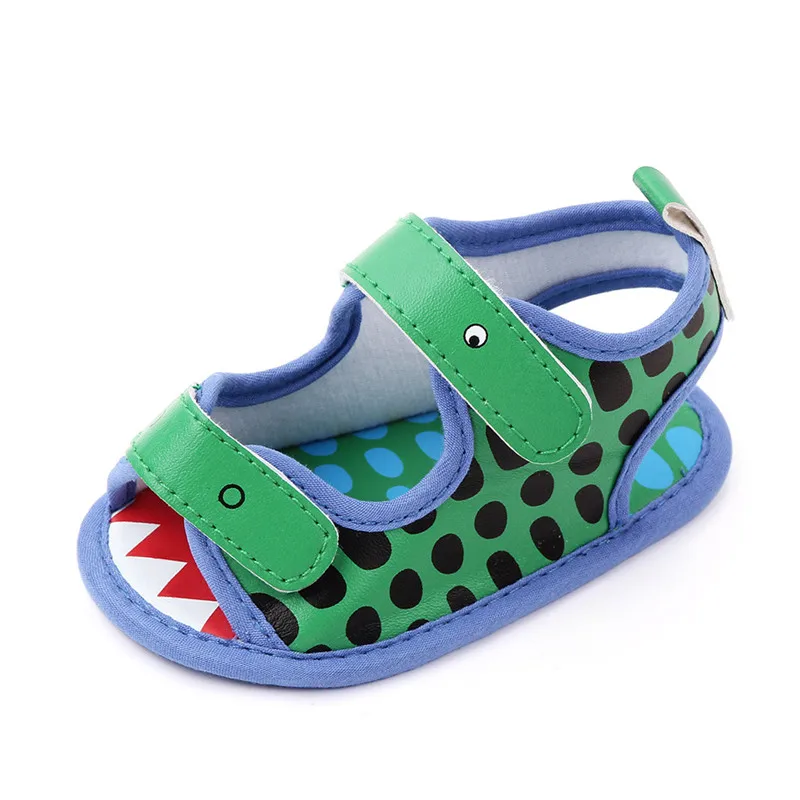 

0-18M Newborn Baby Boy Girl Sandals Toddler Shoes Cute Cartoon Soft Sole Kids Infant Bebe Summer Shoes First Walkers Green 2021