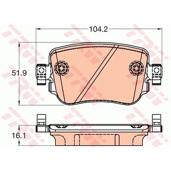Колодки дисковые задние Audi A1, Seat Leon, Skoda Octavia 1.2-2