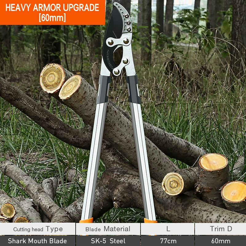 60MM Garden Tree Pruning Shears High Branch Pruning Tool Long Reach Aluminium Handle Fruit Knife Picker Pruner - Цвет: 60MM