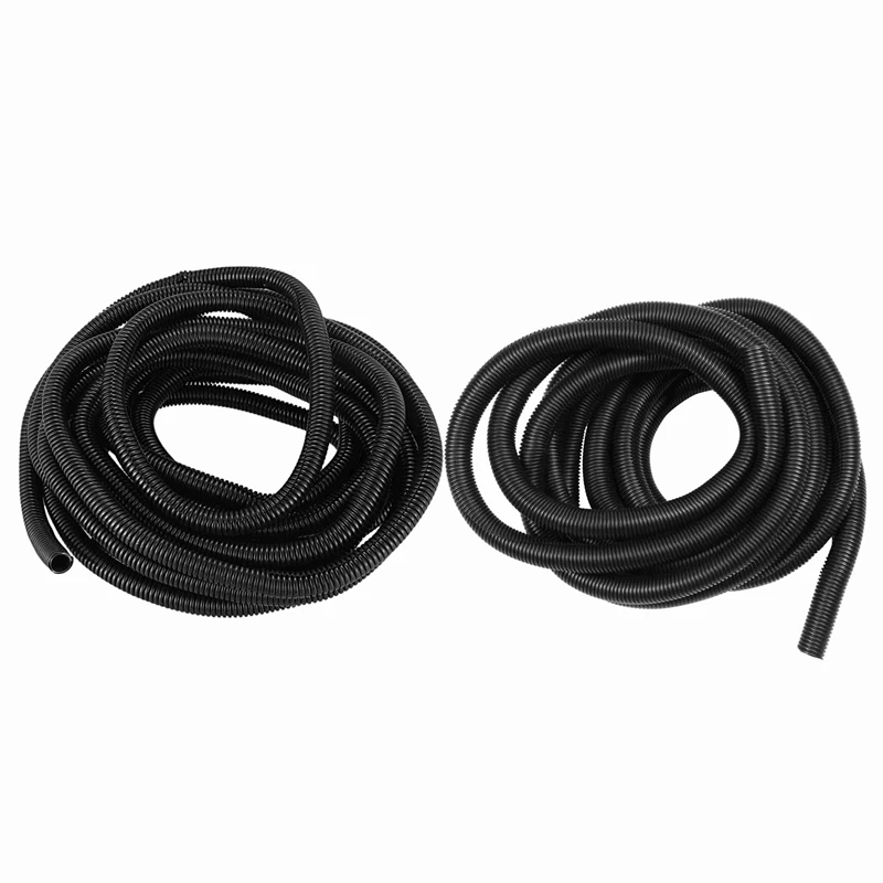 

TOP 2 Roll Split Wire Loom Conduit Polyethylene Tubing Black Color Sleeve Tube, 20 Ft 3/4 Inch & 25 Ft 1/2 Inch