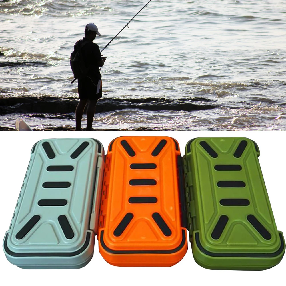 6 Compartments Storage Box Portable Waterproof Double-Sided Fishing Bait Lure Spoon Hooks Storage Case Square Fishing Tackle Box