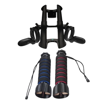 

AMVR 2 Set Accessories:1 Set Vr Stand,Headset Display Holder and Controller Station & 1 Set Dual Handles Gamepad