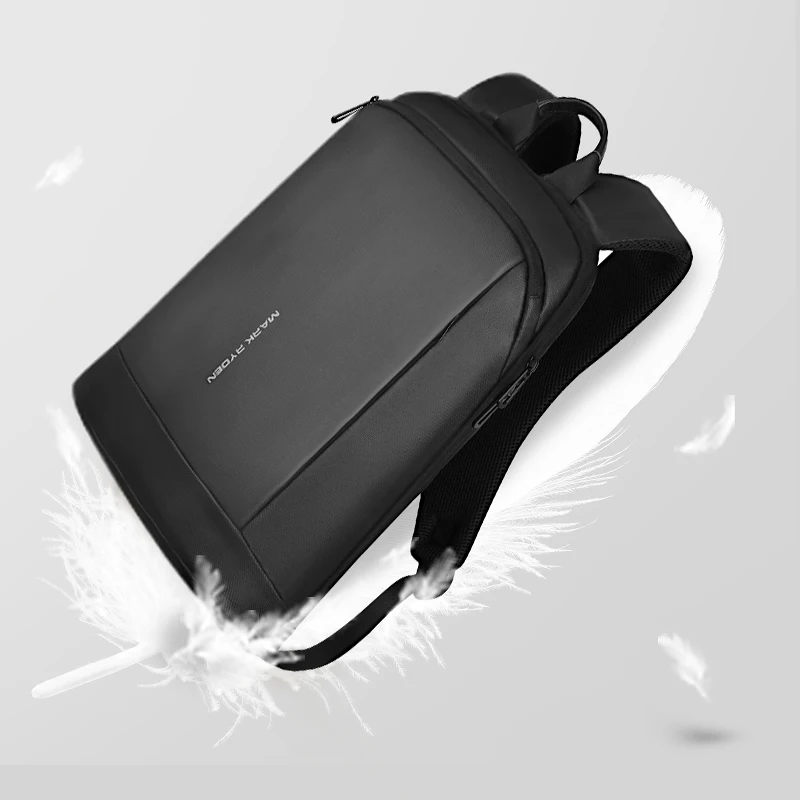 Mark Ryden Slim Laptop Backpack Men Thin Back Pack 15.6 inch Work Man Backpack Business Bag Unisex Black Ultralight Backpack