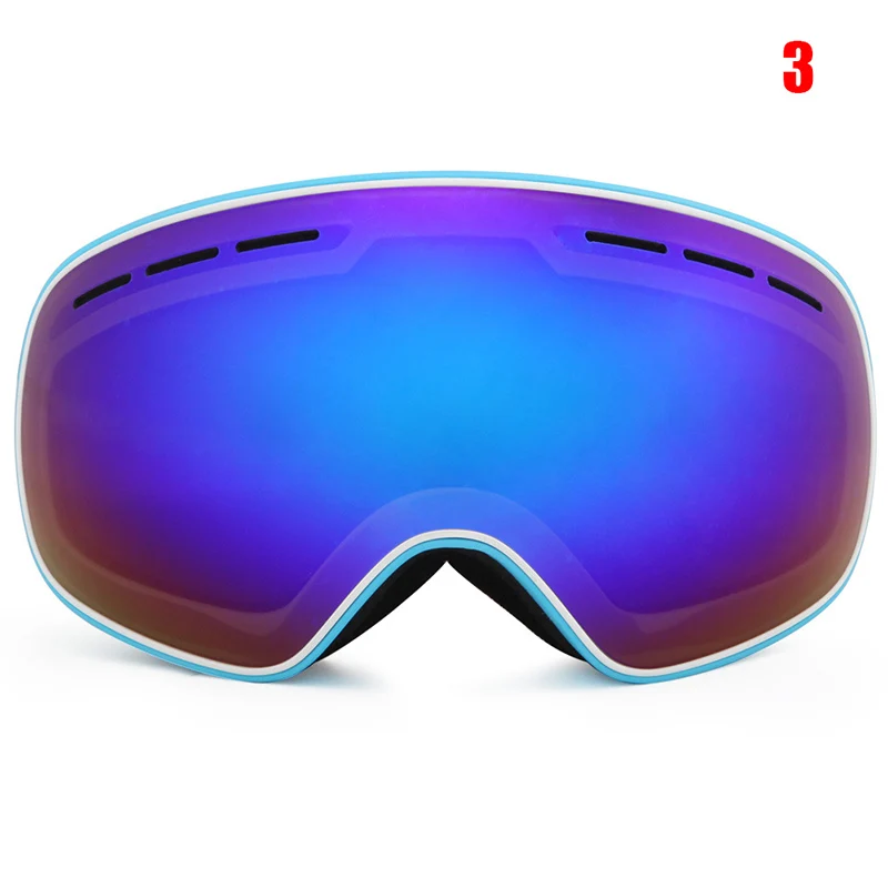 3 Newly Ski Goggles Anti-Fog Interchangeable Double Layer Spherical Lens Frameless Snow Skate Goggles SD669 - Цвет: 3
