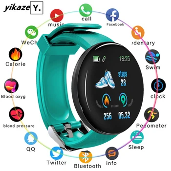 

Smart Watch Round Heart Rate Fitness Tracker Watches Blood Pressure Monitor Smartwatch Men Women Bluetooth Clock for Android IOS