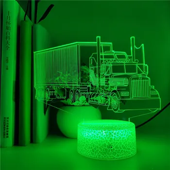 

Bluetooth speaker Container Truck 3D Night Light for children Christmas Xmas Gifts event prize LED Nightlight with USB Charging