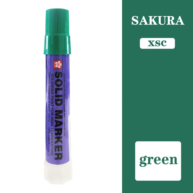 1 шт Япония Сакура твердый маркер промышленная ручка сухая может написать на стальной пластине Вода Масло поверхность многофункциональная ручка - Цвет: Green 1pc