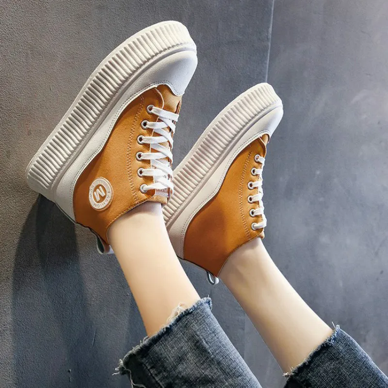 SWYIVY/Новая повседневная обувь из искусственной кожи; Chaussure Femme; женские кроссовки; коллекция года; сезон весна; кроссовки на платформе для женщин; модная женская обувь зеленого цвета; 39