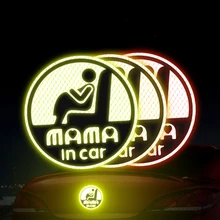 2 шт. Творческий Светоотражающие Стикеры для автомобиля для беременных мама в автомобиле для беременных защиты безопасности во время движения Предупреждение ленту, сделанную с 3 м