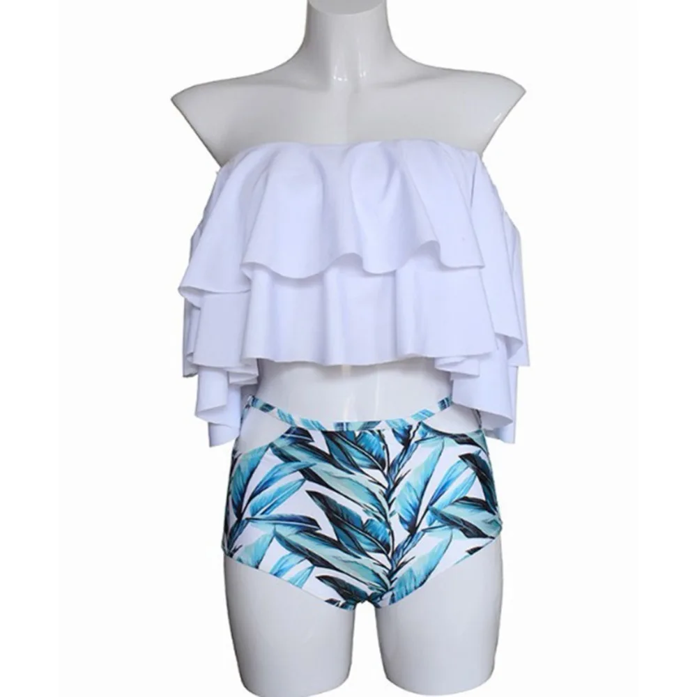 2019 High Waist Swimsuit Women Ruffle Bikini Off Shoulder Bikinis Women Swimwear Breathable Bathing Suit Beach Wear New 2019 High Waist Swimsuit Women Ruffle Bikini Off Shoulder Bikinis Women Swimwear Breathable Bathing Suit Beach Wear New