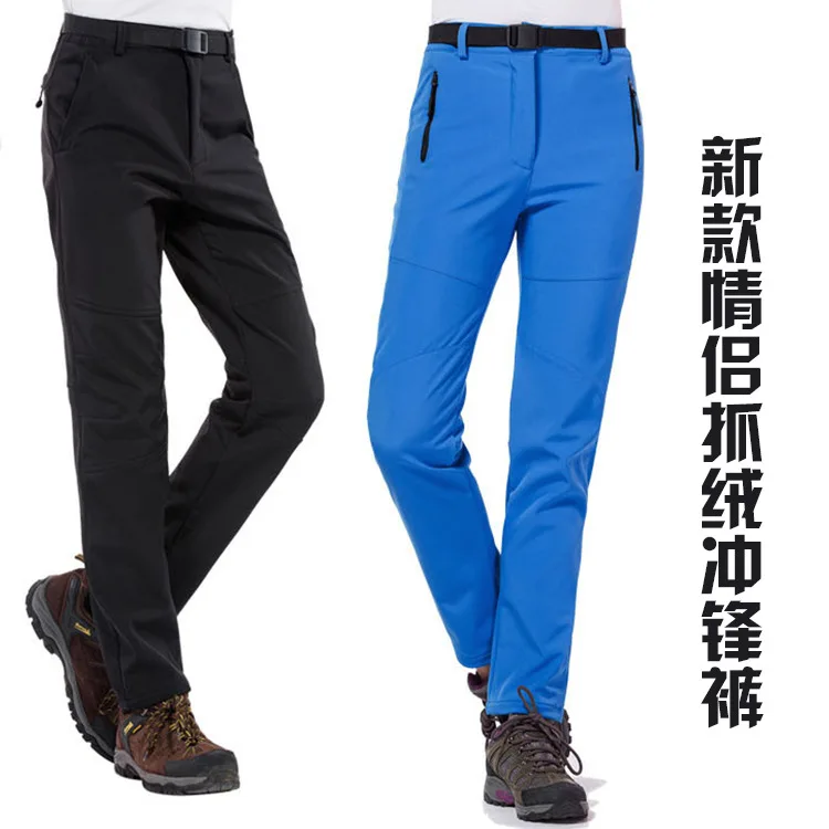 Женские флисовые брюки, облегающие флисовые брюки с мягким покрытием, ветрозащитные водонепроницаемые брюки, лыжные штаны с светильник