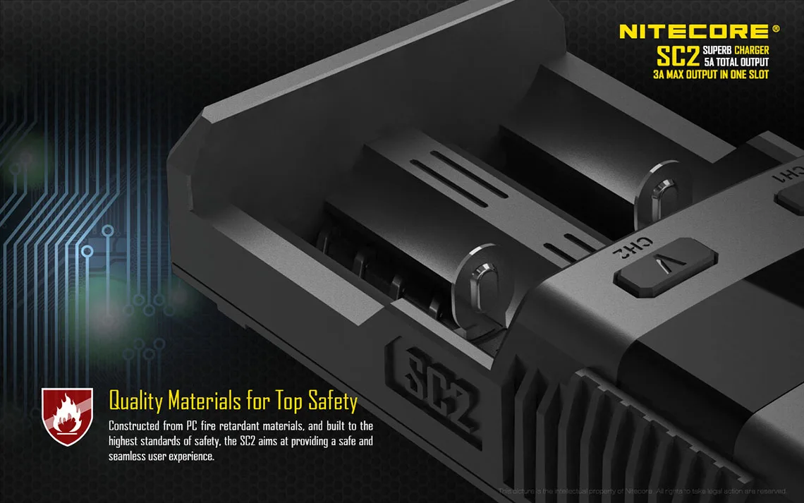 Оригинальное зарядное устройство NITECORE SC2