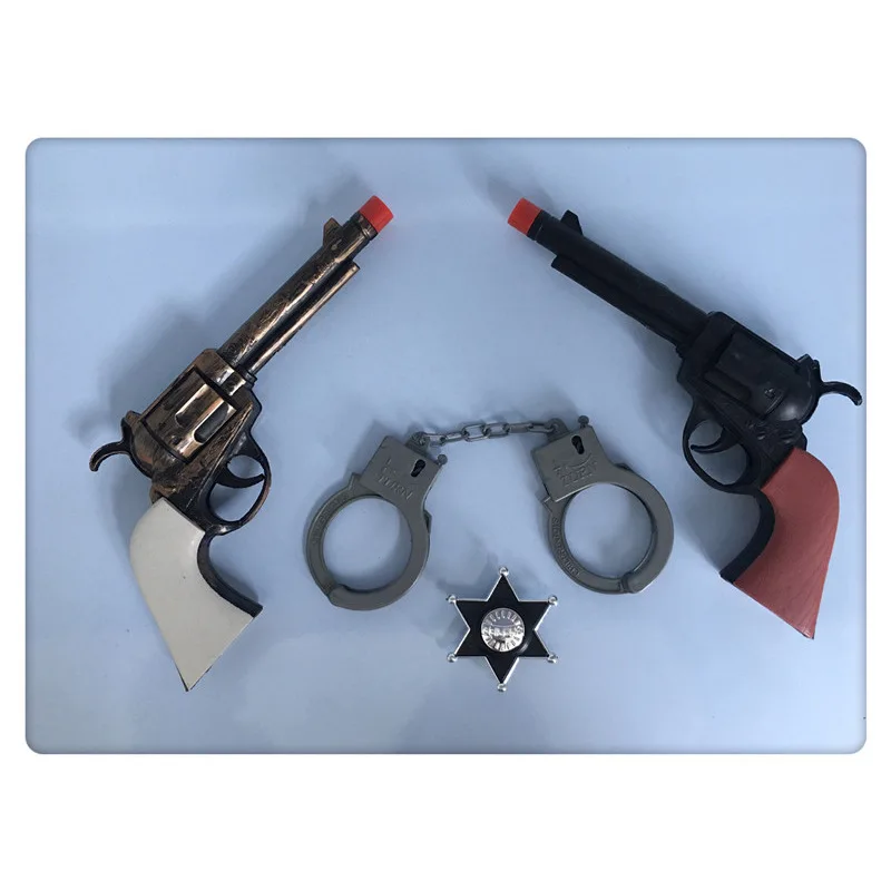 

Model West Cowboy Gun Toy Gun 9-inch Even Rang Model za pao qiang Model Retro Toy Gun with Stand Bag