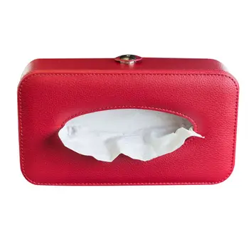 

Car Back Seat Headrest Mount Tissue Box with Belt Leather Case Multi-use Paper
