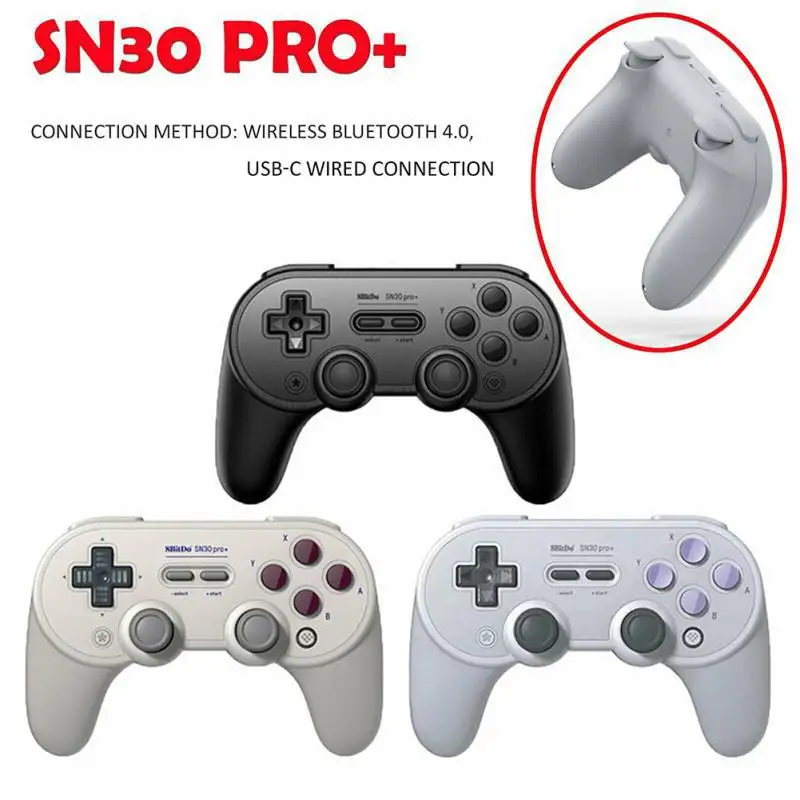 Sn30 Pro Plus Official 8bitdo Sn30 Pro Bluetooth Gamepad Controller With Joystick For Windows Android Macos Nintendo Switch R30 Gamepads Aliexpress