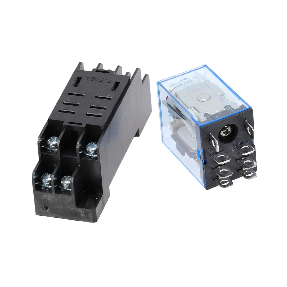 HH64P-L AC110V 10 A bobine 14-Pin 4PDT 4 Pole Electromagnetic Power Relay /& base