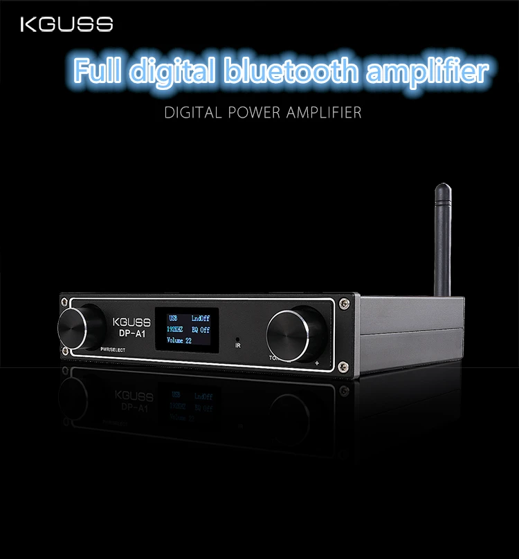 KGUSS DP-A1 Цифровой Bluetooth 4,2 CSR64215 усилитель USB/оптический/коаксиальный/AUX вход TAS5352A 24 бит/192 кГц 120 Вт+ 120 Вт