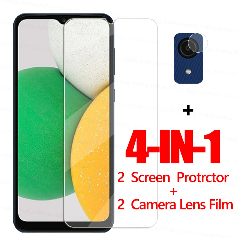Vetro 4In1 Per Samsung Galaxy A03 Core Vetro Temperato Samsung Galaxy A03 Core Pellicola Salvaschermo Per Samsung A03 Core