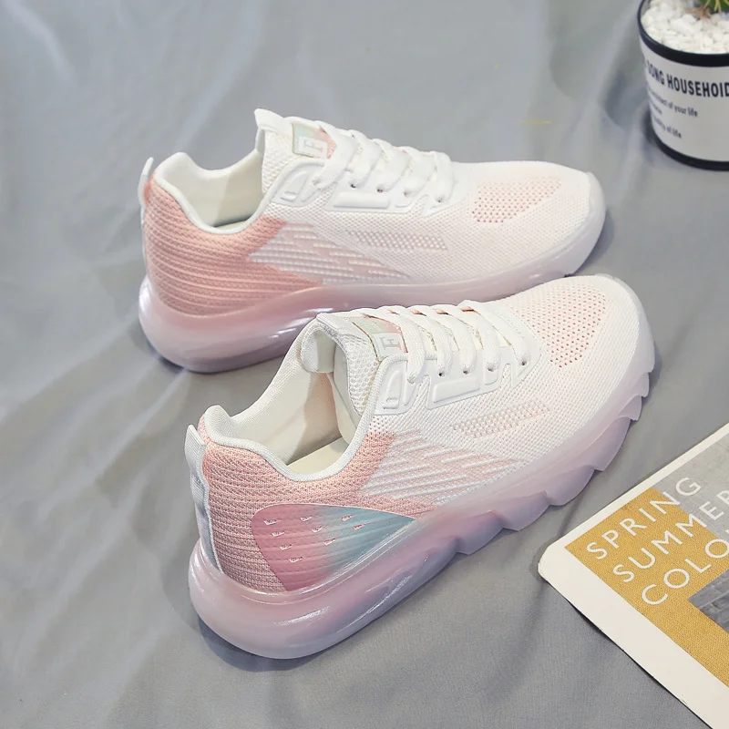 

Women Sneakers Jawakye Platform Jelly Shoes Running Shoes Lace-up Breathable Jogging Shoes Leisure Outdoor Sneakers