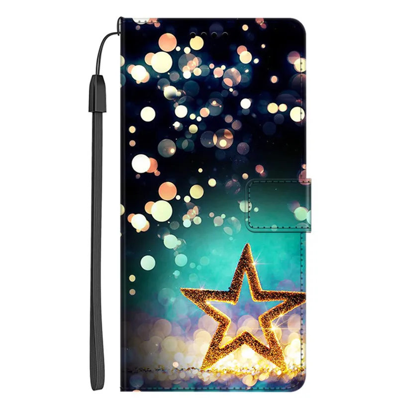 Leather Magnetic Book Cover Flip Wallet Case