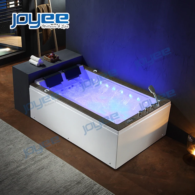 JOYEE deep soak massage bathtub jakuzzy double whirlpool bath hot tubs with stone panel indoor bathroom spa | Обустройство дома