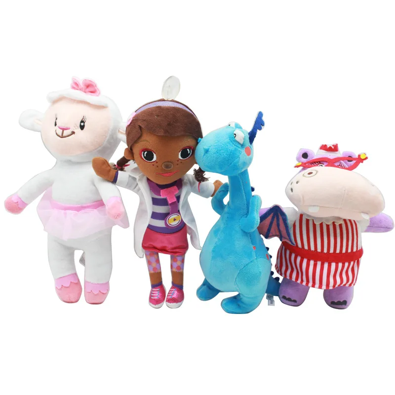 Новые поступления 30 см Плюшевые игрушки Doc McStuffins Dottie Бегемот овца чучела плюшевые