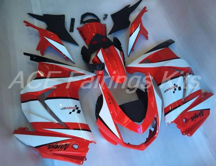 ABS обтекатель комплект для Kawasaki Ninja 250 EX250 ZXR250 2008- 08 09 10 11 12 13 14 Обтекатели набор красный белый цвет