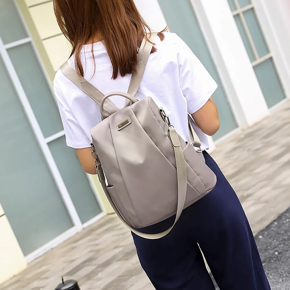Хит, женский рюкзак, Повседневный, нейлон, Одноцветный, школьная сумка, модный, съемный, наплечный ремень, сумка через плечо