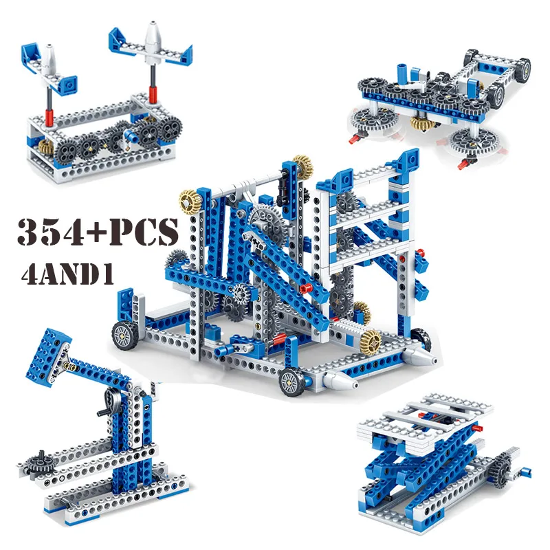 Mechanical Gear Building Blocks Engineering Childrens Science Educational STEM Toys 3IN1 Kid Brick | Игрушки и хобби
