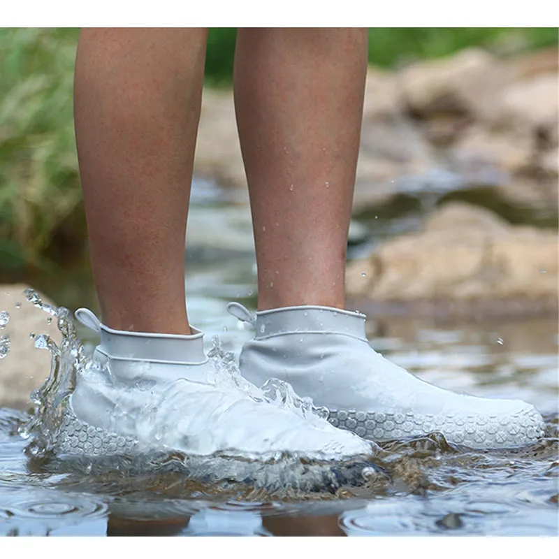 Funda para zapatos, Material de silicona, elástica, Unisex, resistente al desgaste, antideslizante, Botas de lluvia para senderismo al aire libre - AliExpress Deportes y entretenimiento