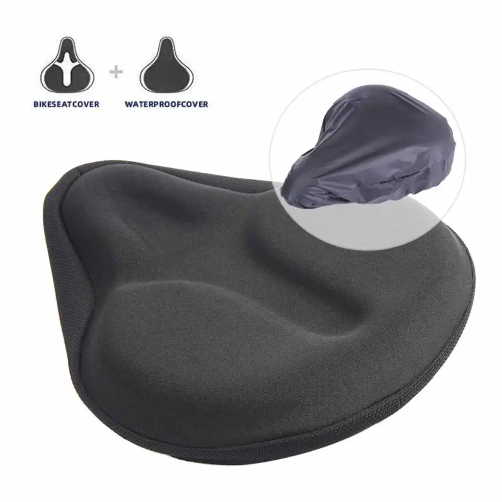 

3D Soft Bike Seat Cushion Gel Pad Cushion Cover For Saddle Seat Comfortable Foam Seat Mountain Cycling Pad with Waterproof Case