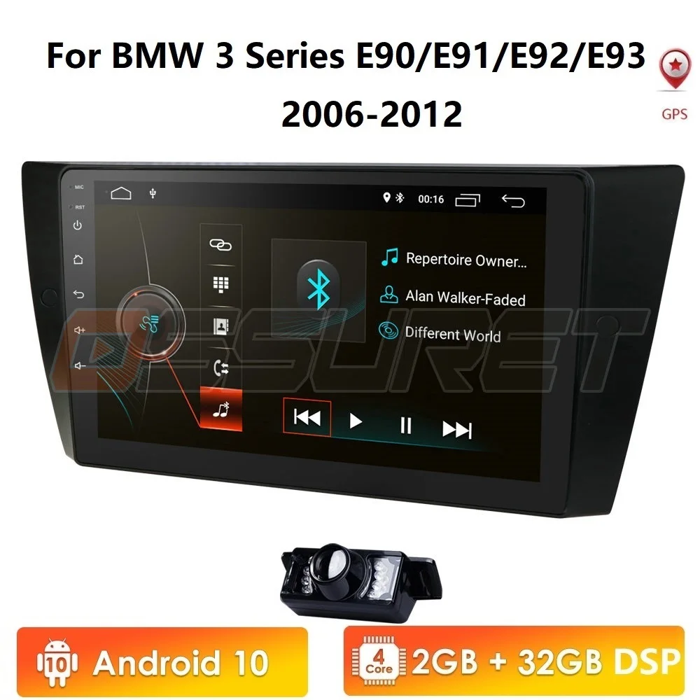 Автомобильный мультимедийный плеер Android 10 GPS стереосистема для BMW E90 E91 E92 E93 4G Wi-Fi FM