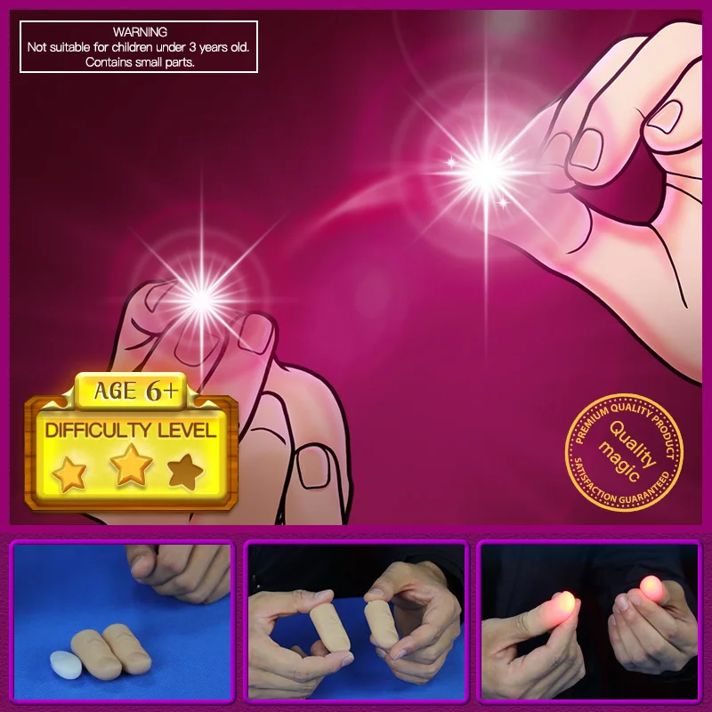 Mofahui магический реквизит Детские Волшебные игрушки на палец Метеор fingertip светильник Волшебная образовательная интерактивная игрушка
