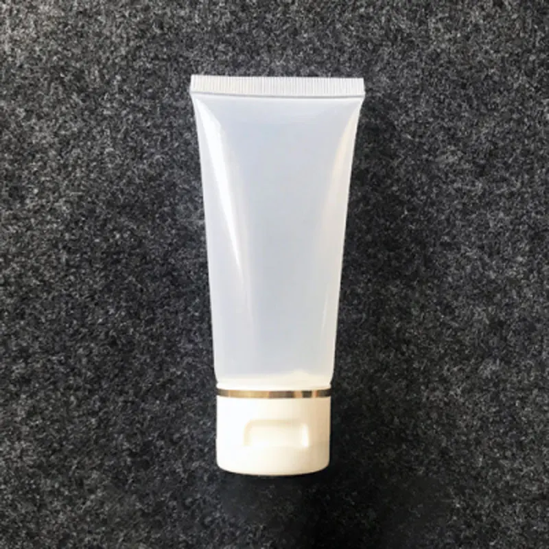 White And Gold Lid 50 мл 50 г косметический Мягкий Тюбик для чистки лица контейнер для упаковки крема многоразовая дорожная бутылка красочные пустые пробки 50 шт - Цвет: White And Gold Lid