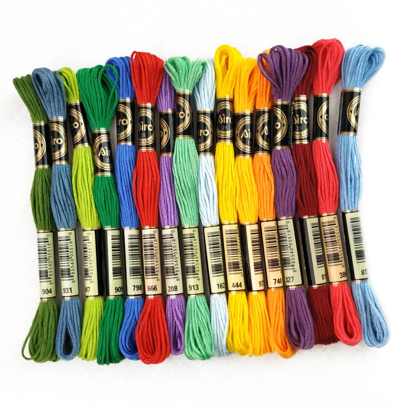 50 Multi Colors Cross Stitch Cotton Sewing Skeins Embroidery Thread Floss Kit