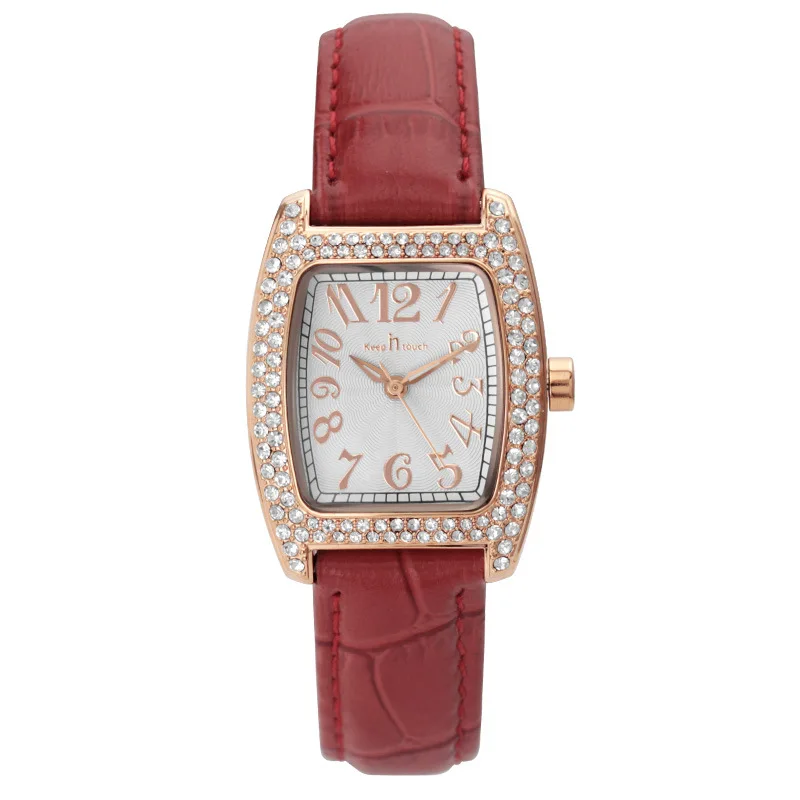 

Keep InTouch Square Generous Ladies' Watch Fashion Leather Belt Casual Waterproof Wan Table Quartz Watch
