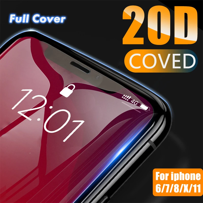 ONEVAN для iphone 7 Plus 20D с закругленными краями полное покрытие защитное закаленное 11 pro