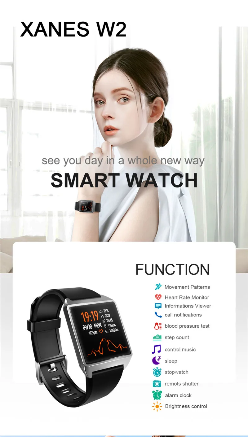 Digital Watches Men Women Smart Watch Blood Pressure Waterproof Heart Rate Monitor Fitness Tracker Sport Fitness Smartwatch