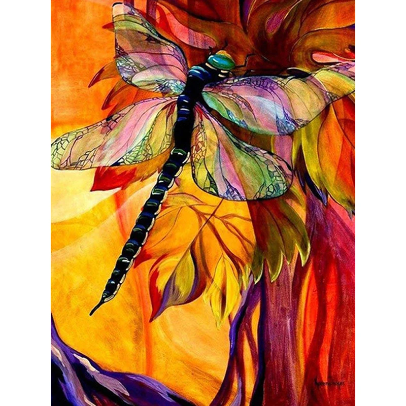 5D Diy Diamond Painting Full Round drill Cross-Stitch &quotCartoon Dragonfly" Mosaic Rhinestone Picture Embroidery Sale Gift | Дом и сад