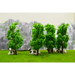50 шт. 7 см модель зеленый провод игрушки в виде новогодних елок миниатюрные архитектурные цветные растения для diorama крошечные леса здания