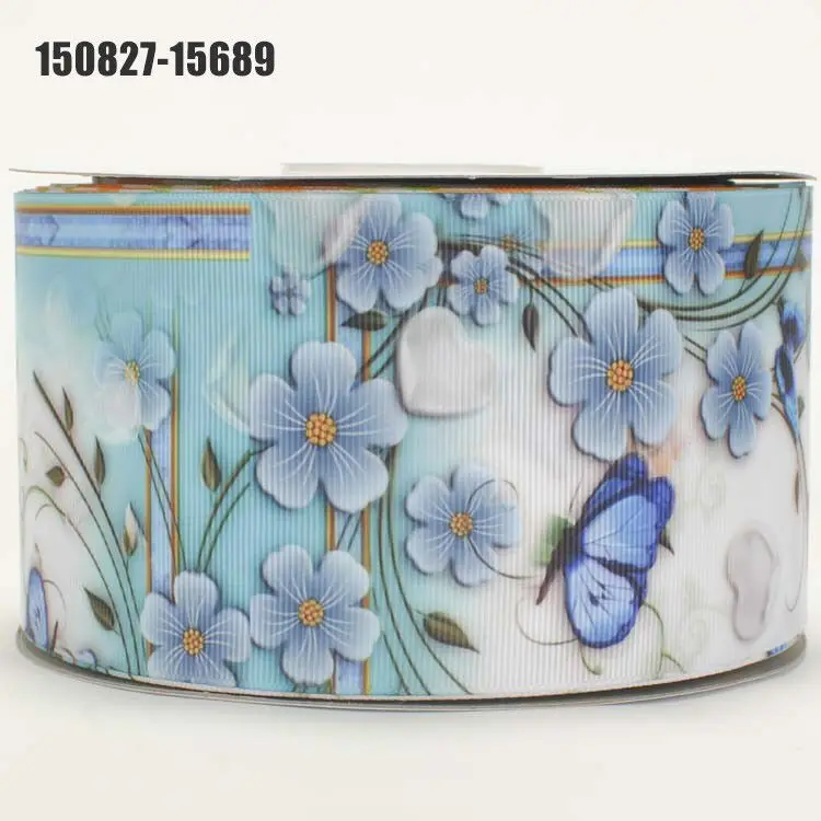 Новые продажи 3' 75 мм 50 ярдов Цветочная лента напечатанная лента с розами