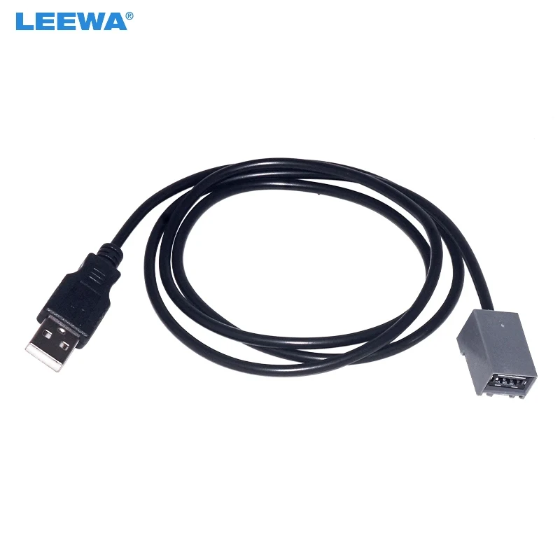 LEEWA автомобильный радиоприемник AUX кабель гнездовой порт 2 0 USB штекер аудио провод