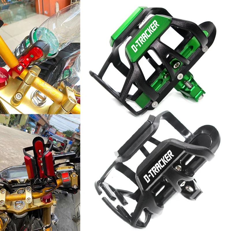 

For D-TRACKER KDX KLX 125 140 150 175 200 220 250 300 450 650 SR G L BF S R S Motorcycle CNC Beverage Cup Holder Mount