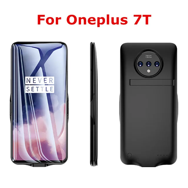 Чехол s для Oneplus 7T Pro, чехол для зарядки внешнего аккумулятора, 6800 мАч, чехол для зарядного устройства для Oneplus 7 T, чехол для аккумулятора - Цвет: Black For Oneplus 7T