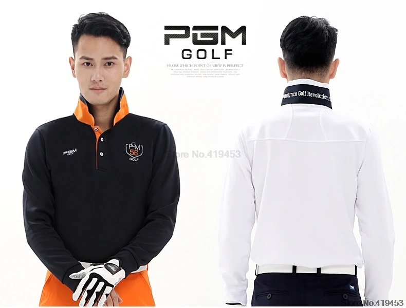 Pgm Golf Мужская дышащая эластичная футболка, мужские хлопковые топы с длинными рукавами для отдыха, быстросохнущая Спортивная тонкая рубашка AA11842