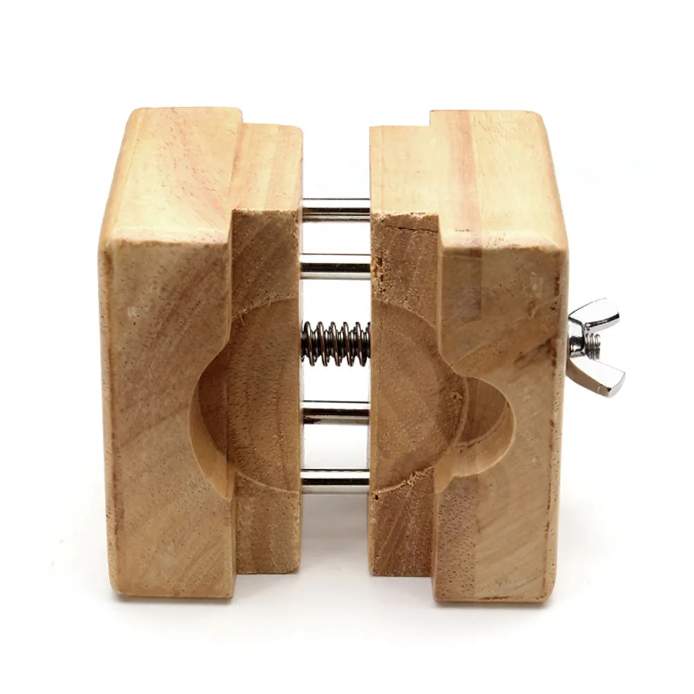 

Square Vintage Opener Wooden Watch Case Holder Mini Movement Repair Tool Watchmaker Clamp Adjust Vise