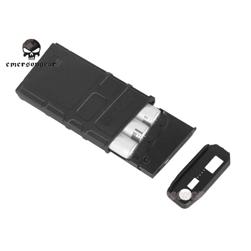 Emersongaer Pmac 5.56 X 45 Style Magazine Type Mobile PowerBank Case Short Clip For 18650 Battery Charger Power Bank Box